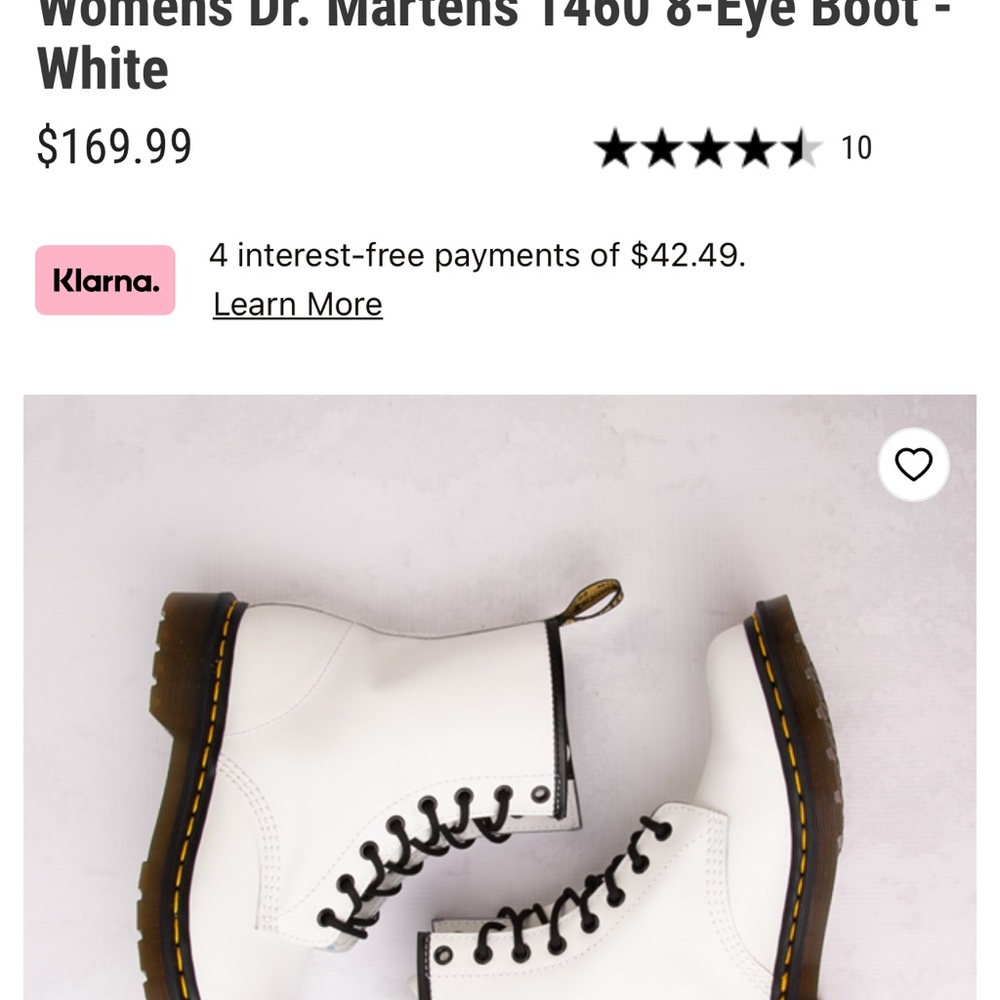 White Dr. Marten Boots